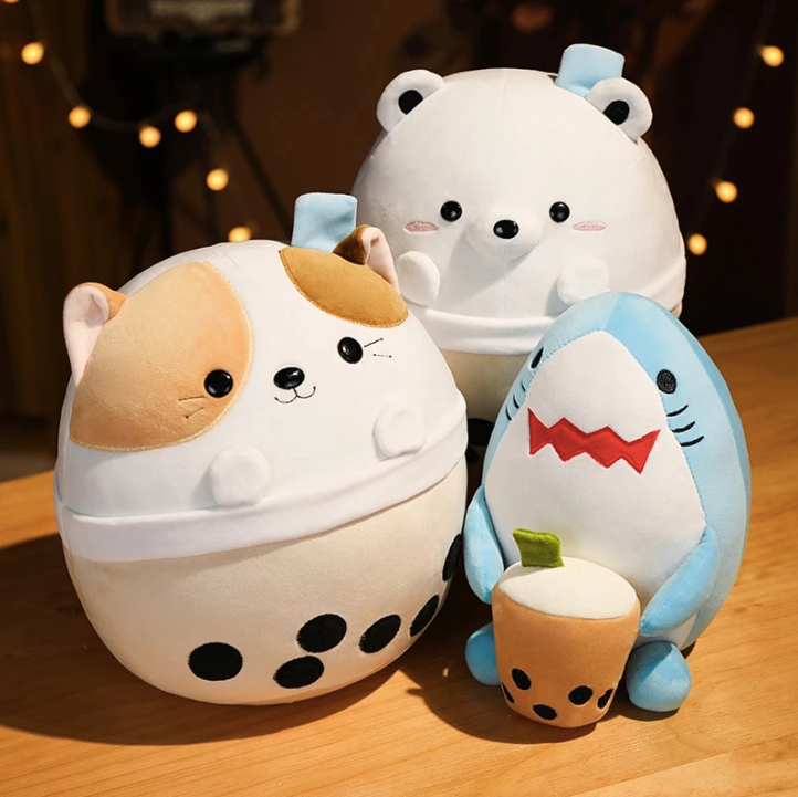 Kawaii Boba Animal Plush Toy
